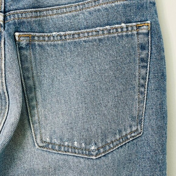 RE/DONE 90s Distressed High Rise Loose in Destroyed Medium Blue Size 24 - Picture 13 of 16